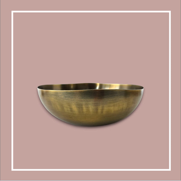 Aged Gold Brass Bowl