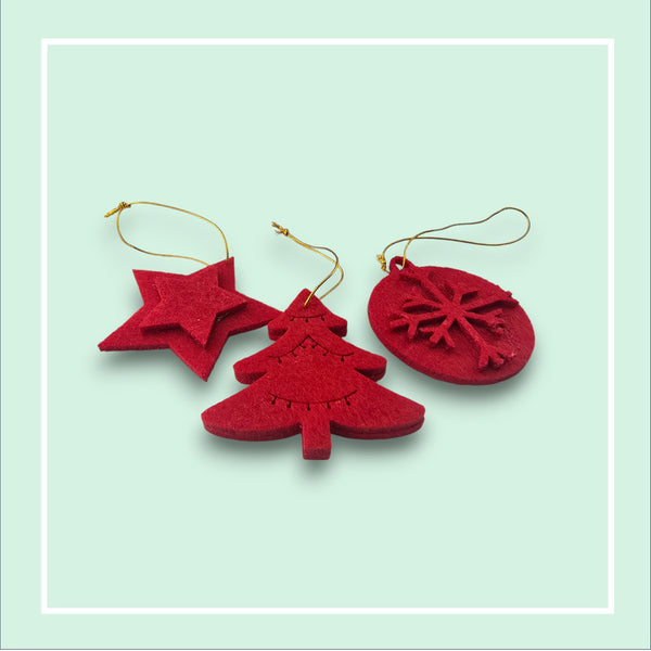 Felt Christmas Ornaments Set